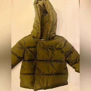 Old Navy infant puffer coat size 6-12 months green